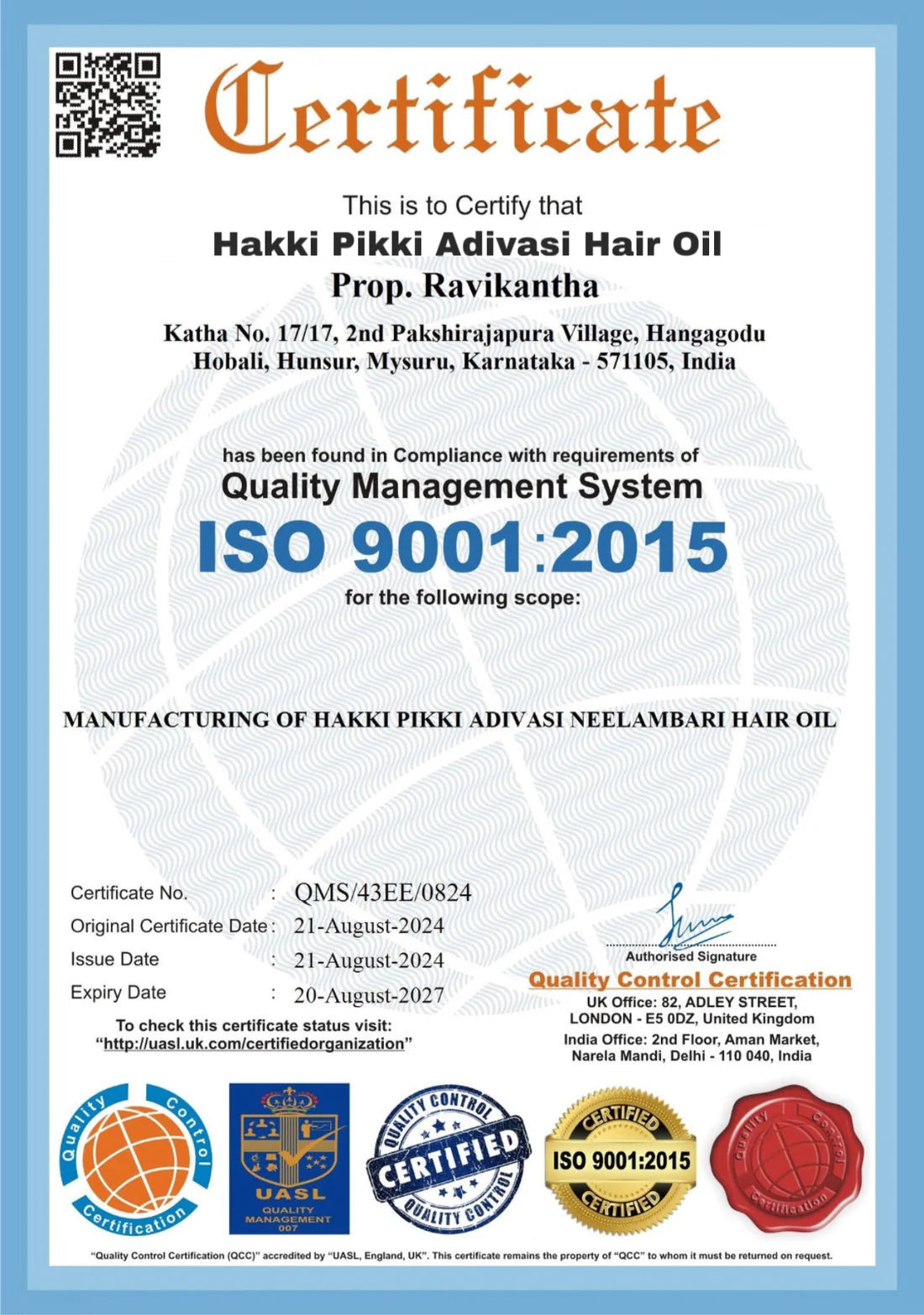 HAKKI PIKKI ADIVASI HERBAL HAIR OIL